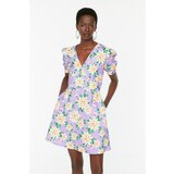 Trendyol Lilac-Multicolored Pocket Detailed Dress Cene