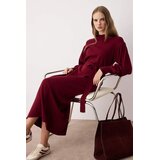 Trendyol Modest Ženska haljina Tctaw24Eb00023, Bordo Cene