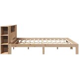 vidaXL Knjižna postelja brez vzmetnice 200x200 cm trdna borovina | Shoptok.si