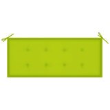  Vrtna klupa s jastukom 120 cm od masivnog bagremovog drva Zelena 120 x 50 x 4 cm | shoptok.hr