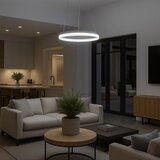  LED luster na sajli GALA LED/25W/230V, prečnik 50 cm, srebrne boje | Eponuda.com