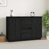  Komoda crna 111 x 34 x 75 cm od masivne borovine | shoptok.hr