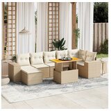 vidaXL 8-dijelni set vrtnih sofa od poliratana s jastucima bež | shoptok.hr