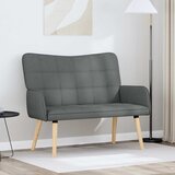  Kauč za dvoje Tamno siva 115 x 61 x 87 cm tkanina Cijene