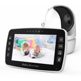 Baby Monitor Otroški monitor -5-palčni video otroški monitor z daljinskim upravljanjem kamere za obračanje in nagibanje ter povečavo, (5000006548) | Shoptok.si