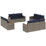  Vrtni set s jastucima, 12 dijelova, sivi poliratan | shoptok.hr