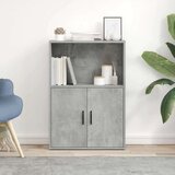 vidaXL Knjižna omara betonsko siva 60x24x85 cm inženirski les | Shoptok.si
