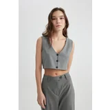 Defacto Crop Blazer Vest