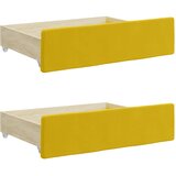  Dnevni krevet na razvlačenje s ladicama žuti 100x200 cm baršun | shoptok.hr