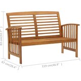 vidaXL Vrtna klupa 119 cm od masivnog bagremovog drva | shoptok.hr