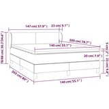  S oprugama i madracem crni 140 x 200 cm od umjetne kože | shoptok.hr