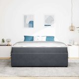  Krevetna konstrukcija Tamno siva 180 x 200 cm tkanina | shoptok.hr