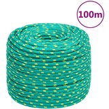 vidaXL Vrv za čoln zelena 10 mm 100 m polipropilen | Shoptok.si