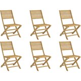  Sklopive vrtne stolice 6 kom 48,5x61,5x87 cm od drva bagrema | shoptok.hr
