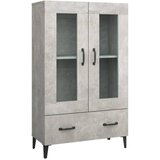 Furnova Visoka omarica betonsko siva 70x31x115 cm konstruiran les, (21949622) | Shoptok.si
