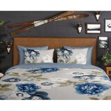 Good Morning Modra/siva flanelna posteljnina za zakonsko posteljo/podaljšana 200x220 cm Gabin – | Shoptok.si