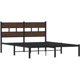  Okvir kreveta bez madraca s uzglavljem boja hrasta 140x190 cm | shoptok.hr