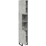 vidaXL Kopalniška omarica betonsko siva 30x30x190 cm inženirski les | Shoptok.si