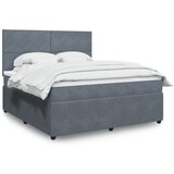 Maison Chic Box spring postelja - Vzmetna postelja z vzmetnico temno siva 180x200 cm žamet SL23549, (21891474) | Shoptok.si