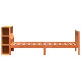 vidaXL Krevet s regalom za knjige bez madraca 75 x 190 cm masivno drvo | shoptok.hr