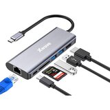 X Wave Adapter 6in1 Tip-C na HDMI USB3 SD,RJ-45 port replikator,blister | ePonuda.com