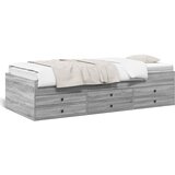 vidaXL Dnevna postelja s predali siva sonoma 90x190 cm inženirski les Cene