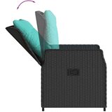  Vrtne stolice s naslonjačem 2 kom. crne, poliratan | Shoptok.si