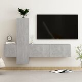 The Living Store Komplet TV omaric 3-delni betonsko siva iverna plošča - TV Omarica, (21374415) Cene