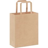 vidaXL Papirnate vrećice 50 kom s ručkama smeđe 18x8x22 cm | shoptok.hr