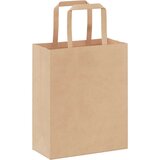 vidaXL Papirnate vrečke 50 kosov z ročaji rjave barve 18x8x22 cm | Shoptok.si