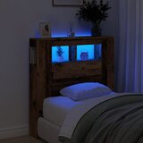 vidaXL LED posteljno vzglavje starinski les 100x18,5x103,5 cm inž. les Cene