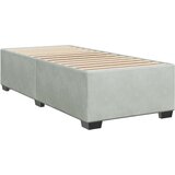 Box spring krevet s madracem svjetlosivi 80 x 200 cm baršunasti | shoptok.hr
