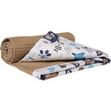 Medi Partners Blanket 75x100 cotton + cotton Waffle – Boho + brown waffle | shoptok.hr