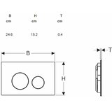 Geberit 115.628.14.1 Sigma40 aktivirna tipka | Shoptok.si