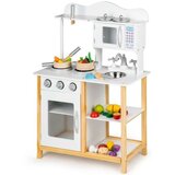ECO TOYS drvena kuhinja za decu sa dodacima Bela | ePonuda.com