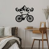 Wallity Zidna dekoracija Mountain And Bicycle - L, 70 x 38 cm, Crna | ePonuda.com