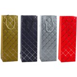  Wine Bottle Paper Gift Bag Silver Elements 35 x 12 x 9 cm | shoptok.hr