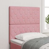 vidaXL vzglavje s kristalnimi gumbi tufirano roza 80 cm žamet, vzglavje s kristalnimi gumbi tufirano roza 160 cm žamet, (22080665) | Shoptok.si