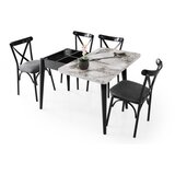 Hanah home Razvlačivi trpezarijski sto Dolunay-1281, 100-120 cm, Bijeli | Eponuda.ba