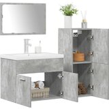 Maison Chic Kopalniško pohištvo - Kopalniški sestavi 4 kosa betonsko sive barve konstruiran les, (21788452) | Shoptok.si