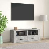 TV ormarić boja betona 100 x 35 x 40 cm od konstruiranog drva | shoptok.hr