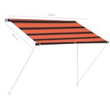 Tenda na uvlačenje 100 x 150 cm narančasto-smeđa | Eponuda.com
