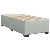 Box spring krevet s madracem svjetlosivi 90x190 cm baršunasti | shoptok.hr