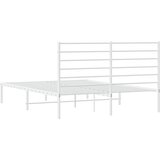  Metalni okvir za krevet s uzglavljem bijeli 150x200 cm | shoptok.hr