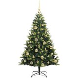 vidaXL Umjetna zložljiva božićna jelka 150 LED Zelena 120 cm PVC in PE | Shoptok.si