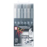 Sakura Koi Coloring Brush Pen markrji - 6 delni set (Markerji Koi) | Shoptok.si