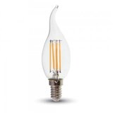 V-tac LED sijalica E14 4W 2700K sveća filament dimabilna plamen Cene