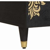 vidaXL Klubska miza s predalom Črna 80 x 54 x 40 cm Masiven les manga | Shoptok.si