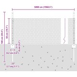  Ograde 11 kom U-kanal siva 60 cm čelik Šesterokutna ograda siva 0.5x50 m čelik | shoptok.hr