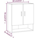  Zidni ormarić boja hrasta sonome 60x31x70 cm konstruirano drvo | shoptok.hr
